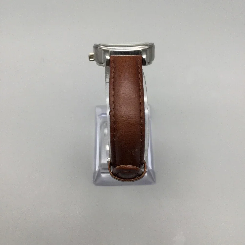 Timex Indiglo Womens Watch 26mm White Dial Brown Leather T24001 New Battery